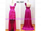 Long Cheap Pleated Chiffon Evening Dresses WL1041